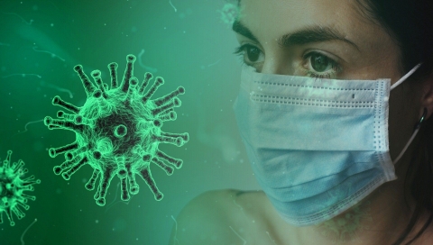 mascherina-covid19-coronavirus Donna con mascherina contro il contagio da coronavirus covid-19