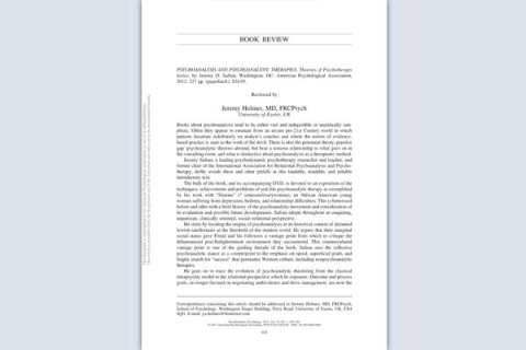 PSICOANALISI E PSICOTERAPIE DINAMICHE